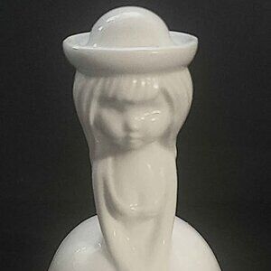 Vintage Goebel West Germany Bride Flower Girl Wedding Bell Porcelain Figure